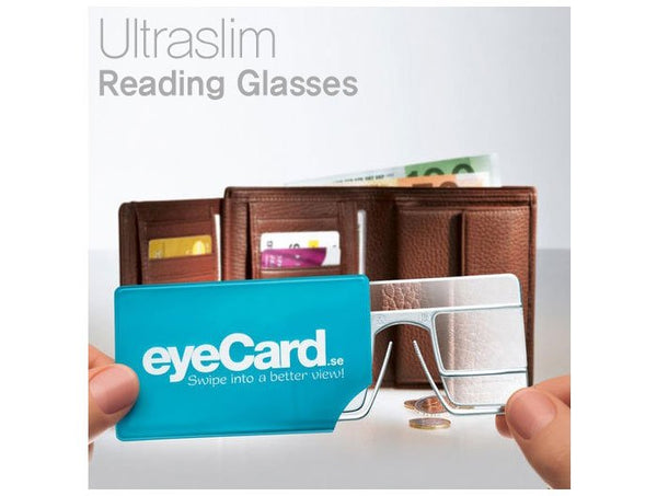 eyeCard Pocket Readers. Reading glasses size of a credit card.